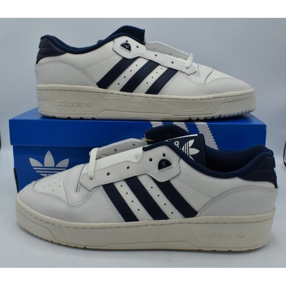 Adidas Mens Size 13 Rivalry Low White Navy Casual Sneakers Shoes Y2K main image 10